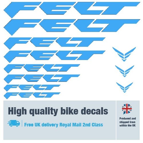 Felt new bike labels / decals / stickers, 5+ years external quality (26 pack) - Picture 8 of 16
