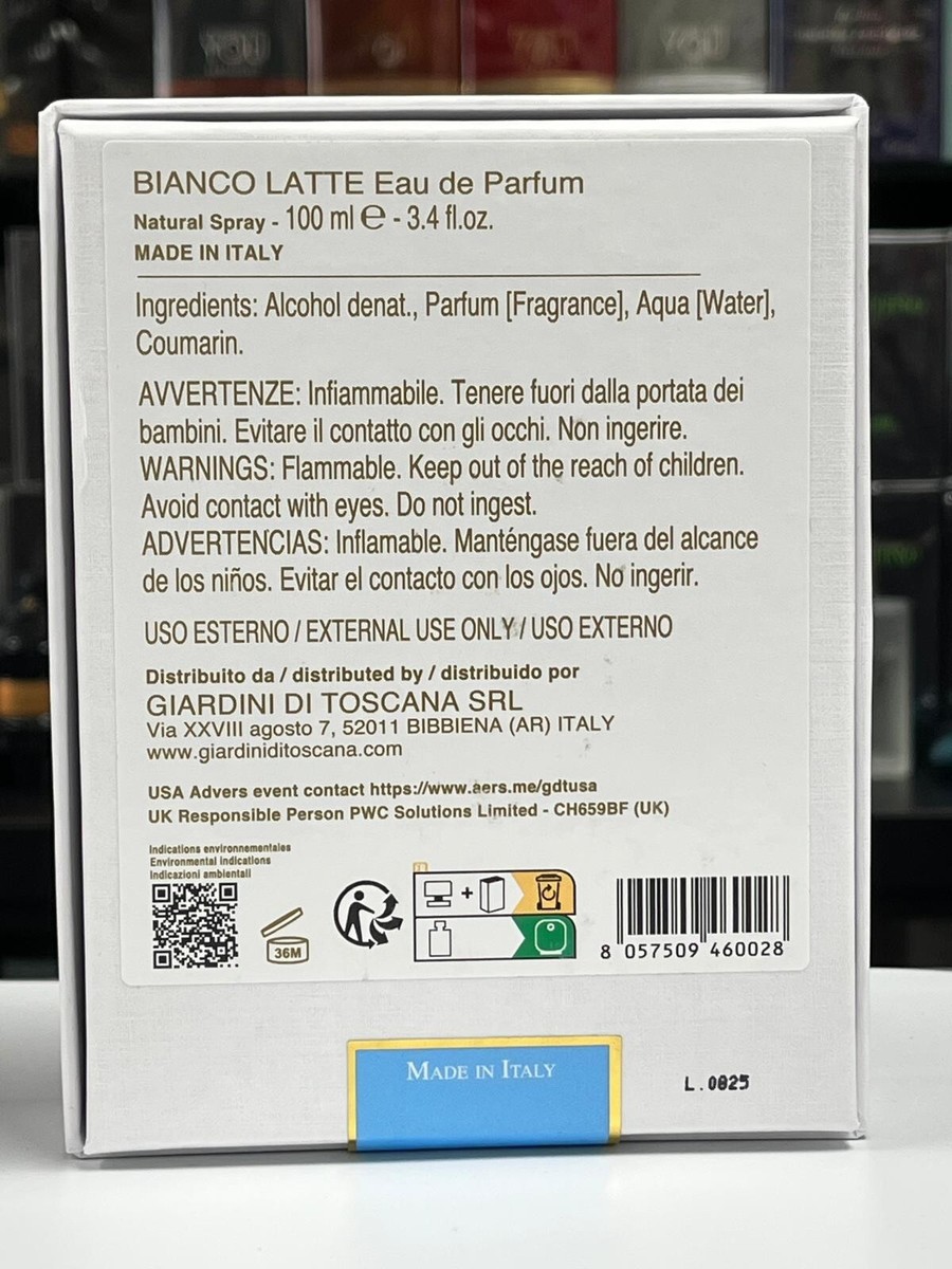 Giardini di Toscana Bianco Latte Eau de Parfum Unisex 3.4 fl. oz