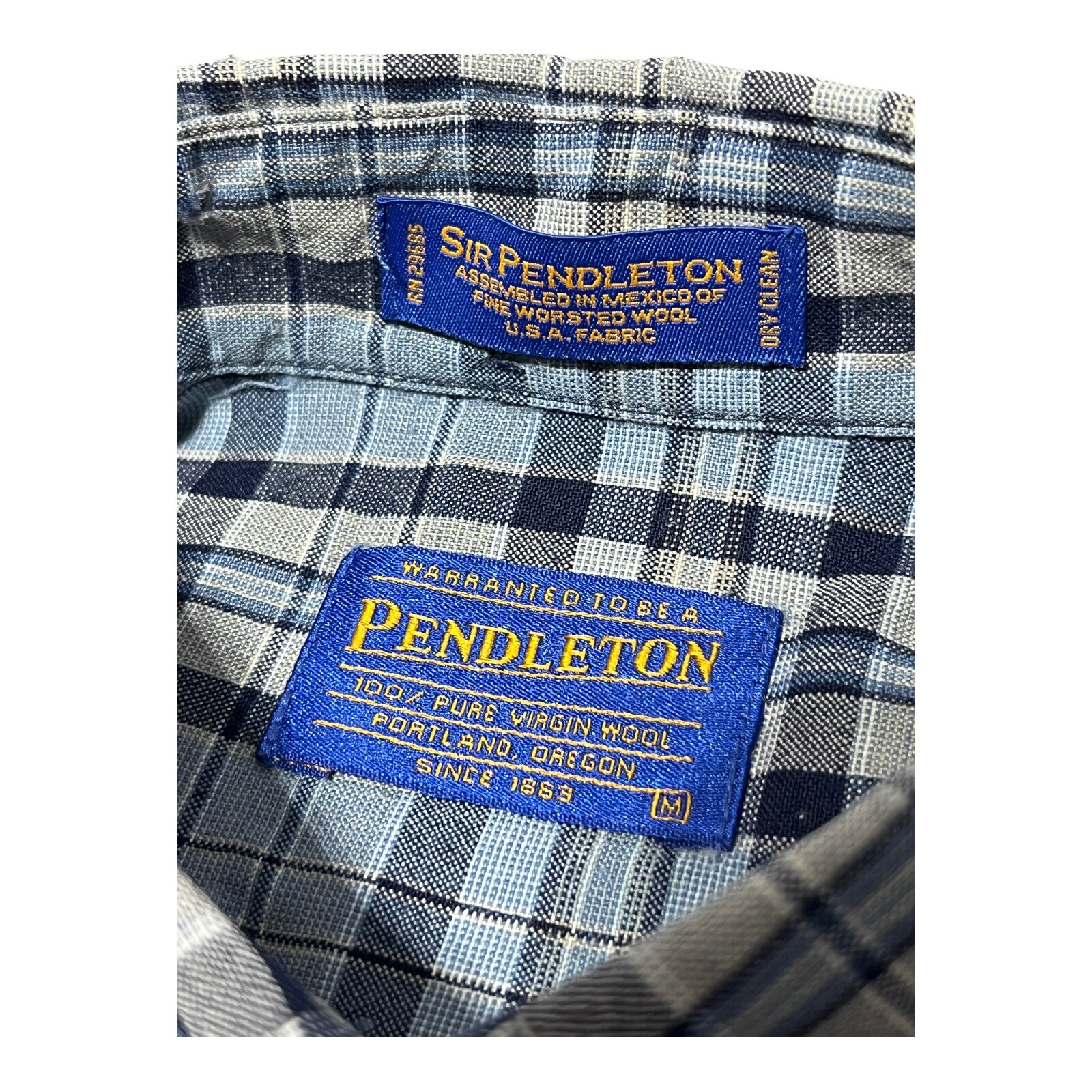 Sir Pendleton Pure Wool Flannel Button Shirt Work… - image 5