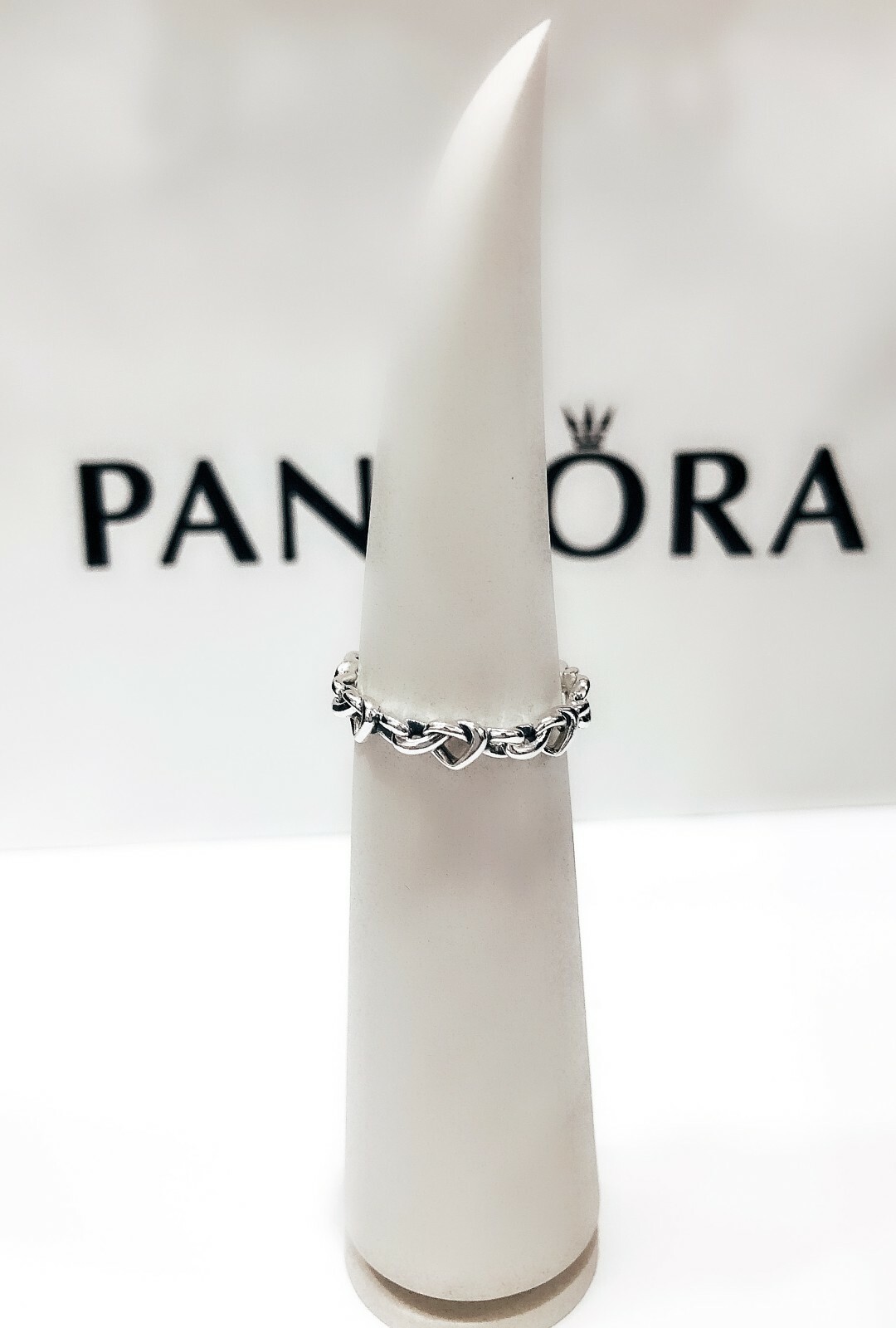 NEW 100% Authentic PANDORA S Silver 925 Ale Knotted Heart Love Band ...
