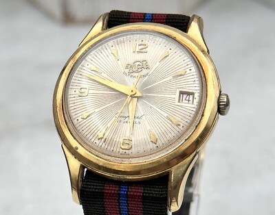 Vintage 1960s Enicar Ultrasonic 17J Swiss Gold Gents Watch Keeping