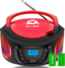 Boombox Portable Audio System - New 2024 - FM Radio CD Player Bluetooth MP3 USB 