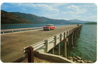 Postcard Long Bridge At Sandpoint, Idaho, 