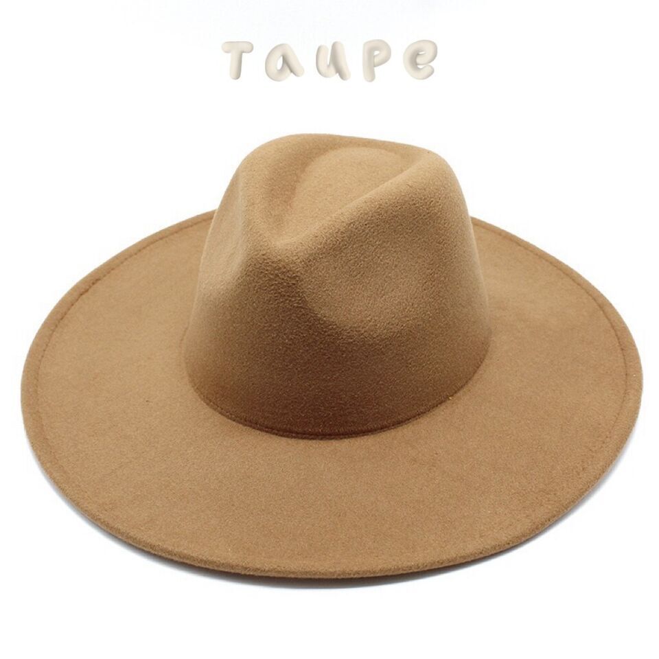 Wool Felt Wide Brim Fedora Hats for Women Wholesale Wide  display picture 1