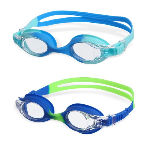 2PCS Kids 100% UV Protection HD Clear Swimming Goggles Anti-Fog Glasses Summer - Picture 2 of 10