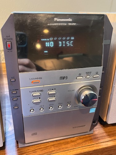 Panasonic SA-PM19 5 Disc CD Changer System Stereo Cassette Tape Deck w/ Remote - Picture 6 of 18