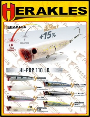 Künstlicher Spinnköder Herakles HI-POP LD Topwater 32Gr 11Cm Popper
