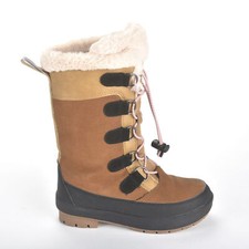 All in Motion Kids' Alberta Tall Winter Boots Tan Thermolite Faux Fur Size 13