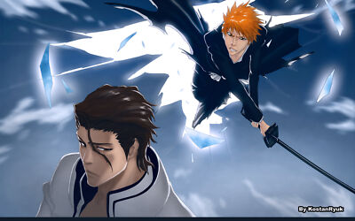 Anime bleach boys sword kurosaki ichigo sousuke aizen CCG Gaming Mat Desk