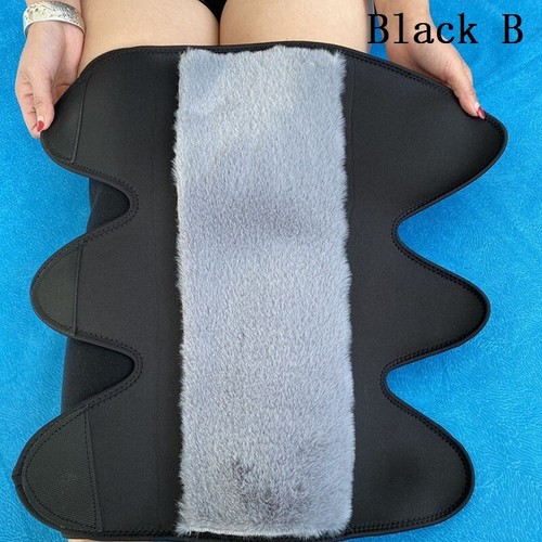 1 Pair Knee Pads Faux Fur Leg Warmer Winter Outdoor Thermal Protector Unisex Men - Picture 12 of 14