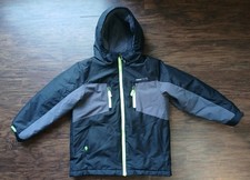 Swiss Tech Hooded Fleece Lined Coat Kids Jacket Black Size 6-7
