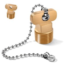 Boat Garboard Drain Plug 1/2" NPT Thread Brass Plugs,Marine Gold