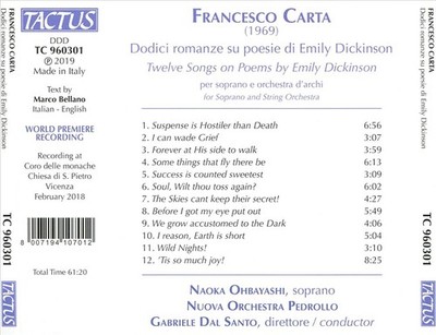 NAOKA OHBAYASHI / NUOVA ORCHESTRA PEDROLLO / GABRIELE DAL SANTO FRANCESCO CARTA: