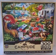 Masterpieces CAMPSIDE "Little Rascals" 300 Pc Puzzle Complete w/Poster