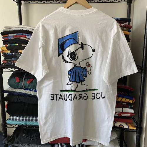 Snoopy Joe Graduate Faded T-Shirt White XL