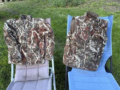 First Lite Source Jacket And Vest Combo Medium w Alpine gloves sz medium