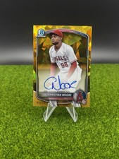 2025 Christian Moore Bowman Chrome Sapphire Gold /50 Auto Angels