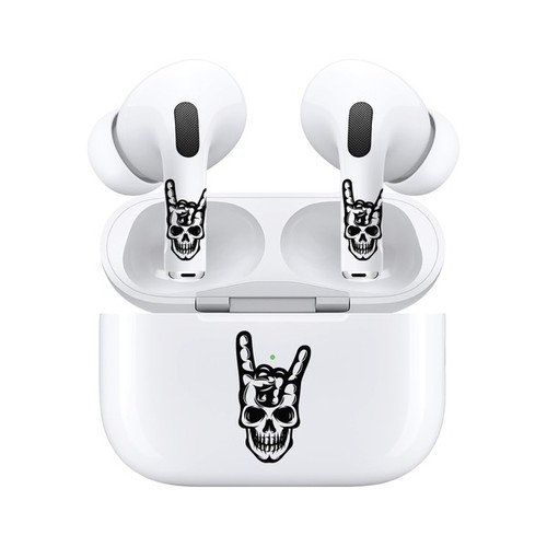 AirSkins for AirPods 4, Rock On Skull Design Decals, Scratch-Resistant - Picture 3 of 3
