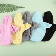 Pet Clothes for Cats and Small Dogs Hoodie Coat Jacket Solid Outfit