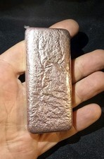 16 oz 1 pound Hand Poured .999 Copper Bar Rustic Bullion Bar