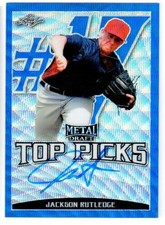 2019 Leaf Metal Draft JACKSON RUTLEDGE Top Picks Blue ROOKIE AUTO! #8/20!