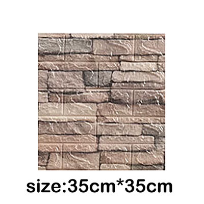 12Pcs 35*30Cm High Quality 3D Foam Wall Panel Brick Retro Wallpaper Ceiling Self