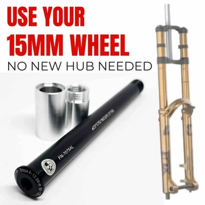 Fox40 20x110 to 15x110 Fork Adapter Raw | Pro KIT | incl. 15mm Axle - Bild 1 von 4