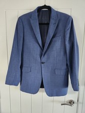 Richard James Mayfair Mens Blue Wool Mohair Blazer Suit Jacket UK 40 Regular