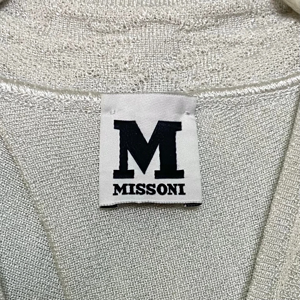 Vestido halter de jacquard Missoni en crema y plata Foto 3 de 4