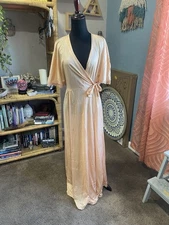 VTG Lily Of France Rosa Puleo Szule ILGWU Lace Nightgown Robe Size Large