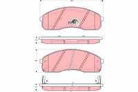 Bremsbelagsatz FÜR Kia Carnival I (Up, Fl), Kia Carnival Ii (Gq) - Trw GDB3301