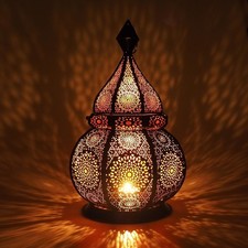 Gadgy Moroccan Lantern for Candles or Electric Lights. Decorative Candle Lantern