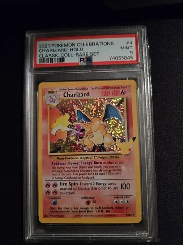New ListingPokémon TCG Charizard 4/102 Celebrations Classic Collection Holo 2021 PSA 9
