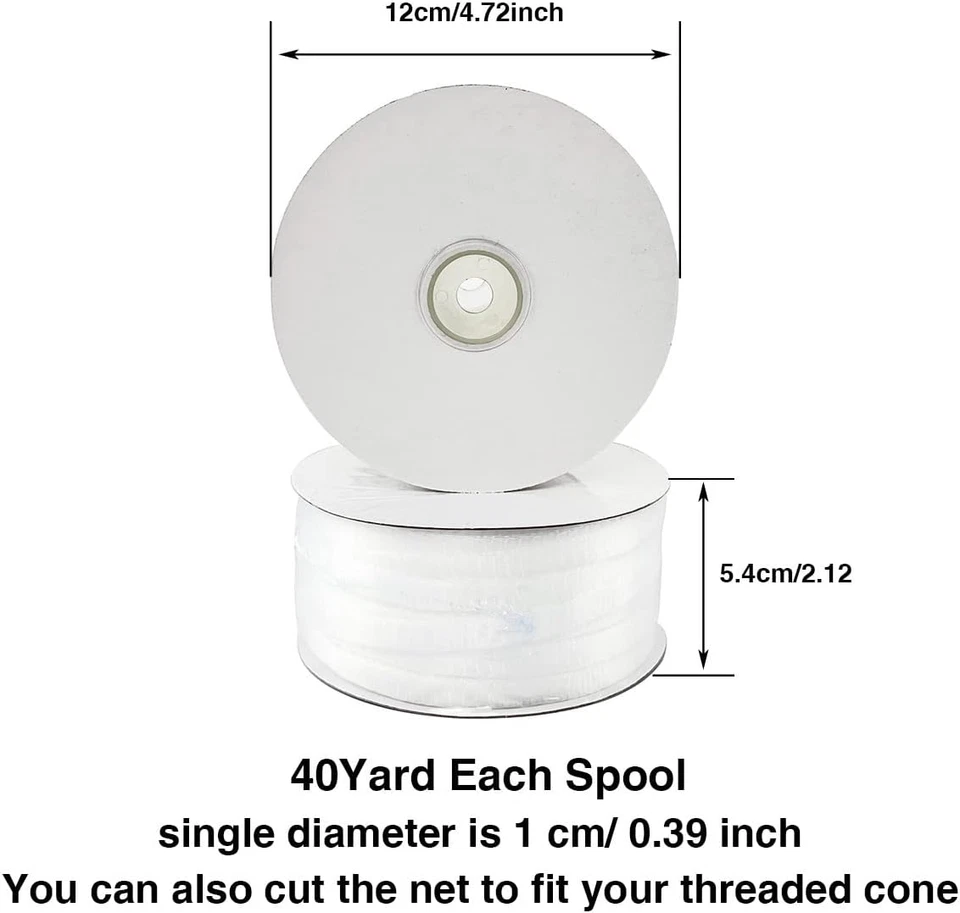 40Yards 1Cm Wide Thread Net Spool Saver for Different Sizes of Embroidery Sewing - Image 4 of 4