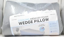 Dream Plush Multi-Functional Cooling Memory Foam Wedge Pillow, 24" x 24" x 10" A