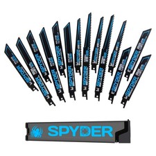 14-Piece Reciprocating Saw Blade Set Wood Metal Cutting Spyder 200308