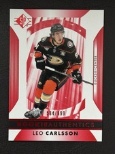 2023-24 Sp Hockey - Leo Carlsson 115 Rookie Authentics Red 899 2023-24 Sp Hockey - Leo Carlsson 115 Rookie Authentics Red 899