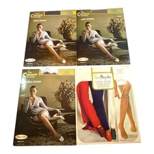 Vtg Sears Cling-alon Stockings Ultra Sheer Tealeaf Sandstone Mocha 3 PR KH 1 PR