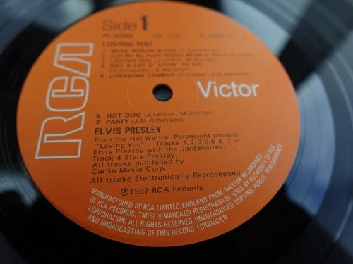 Elvis Presley LOVING YOU 1977 UK LP 1st 12" Press A-1E / B-1E PLAYS MINT HEAR