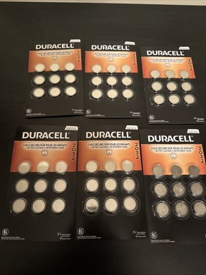 Duracell CR2032 3V Lithium Coin Cell 9 Pack NEW A Total Of Six Packs