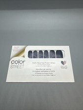 Color Street Nail Strips Living The Gleam Black Blue Glitter Retired FREE SHIP