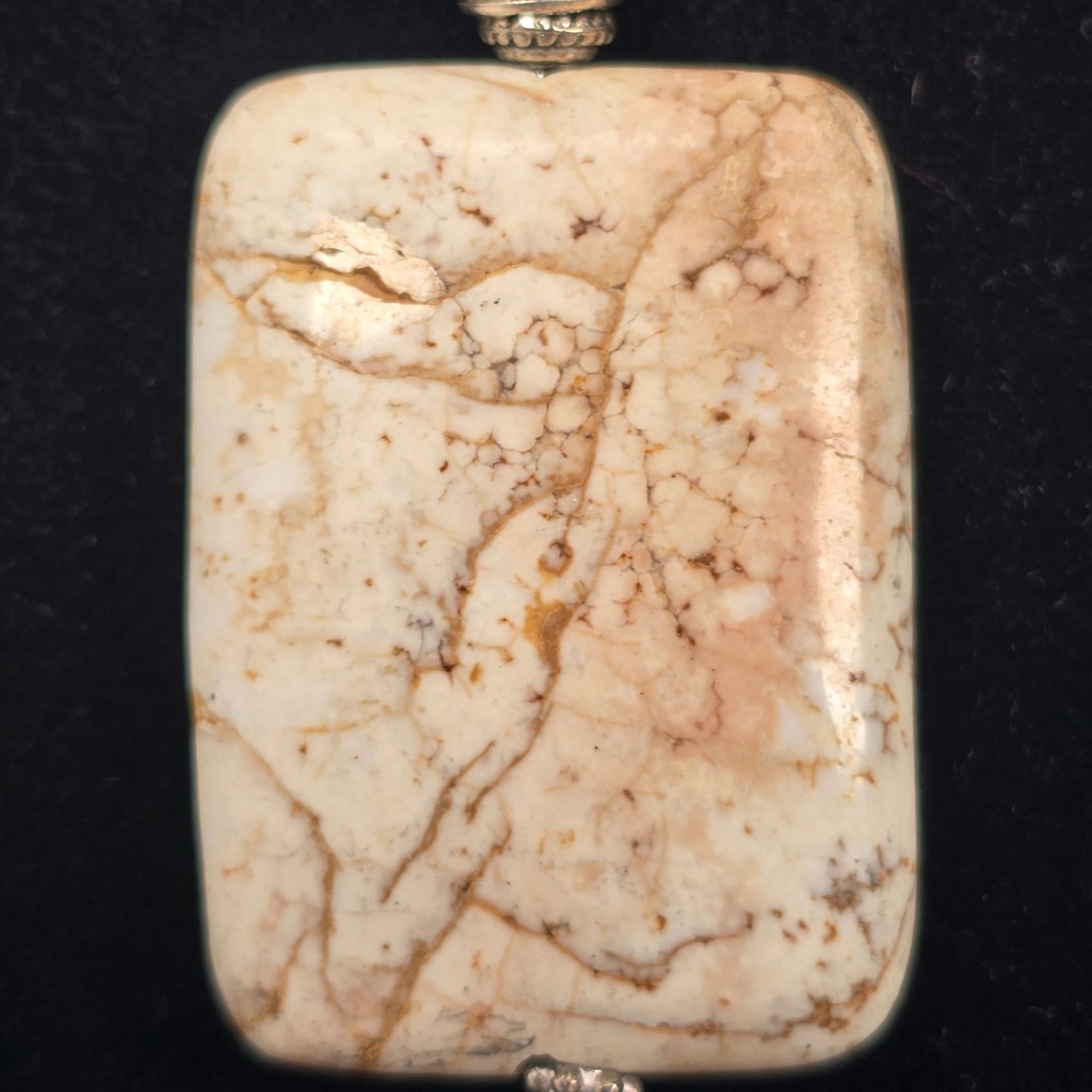 Wild Horse Jasper Rectangular Pendant Necklace W/… - image 3