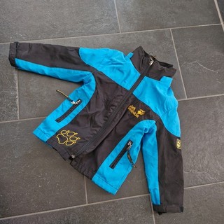 JACK WOLFSKIN Jacke 3 in 1 Jacke Fleecejacke schwarz/türkis 92/98