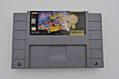 Tetris & Dr. Mario - Super Nintendo Entertainment System - Cleaned & Tested