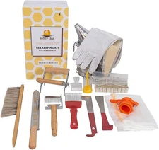 Beekeeping Supplies Tools Set, Beekeeping Kit Bee Smoker Starter Kit- 16 Pcs kit