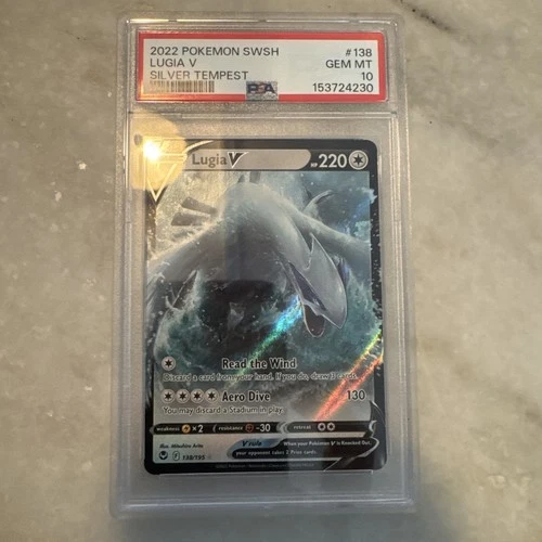 Pokémon TCG Lugia V 138/195 Silver Tempest Ultra Rare Holo 2022 GEM MINT PSA 10