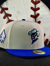 Sugar Land Space Cowboys 59FIFTY MiLB Blue UV Metallic Logo 7 3/8 New Era Hat