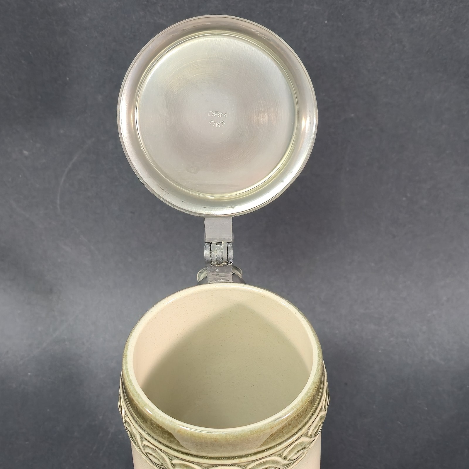 Vintage GERZ Germany 8.5" Rainbow Trout Fish Beer Lidded Original Gerzit Stein