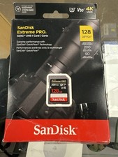 SanDisk 128GB ExtremePRO 200MBs SDXC UHS I Memory Card C10 U3 V30 4K UHD