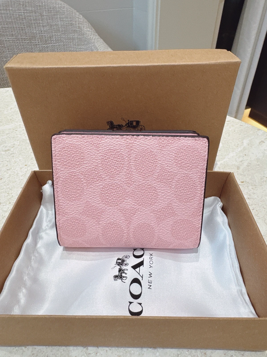 New Coach khaki / Snap CBN32 Wallet In Signature Canvas in Powder